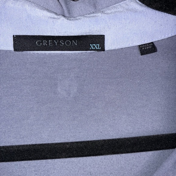 Greyson Polo Shirt Size 2XL Light Purple Blue Grey Collared Pima Cotton Blend - Picture 2 of 10